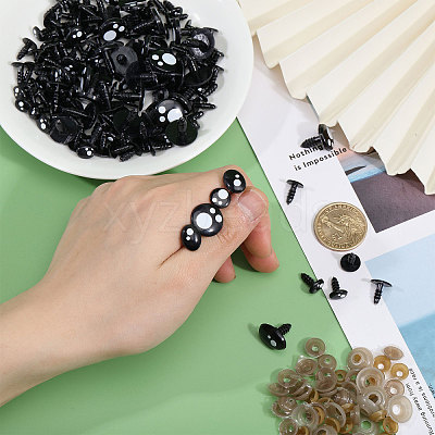 Craft Plastic Doll Eyes DIY-GL0004-77-1