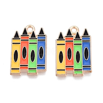 Alloy Enamel Pendants ENAM-Q004-01KCG-27-1