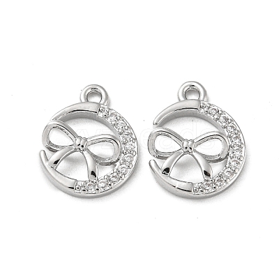 Brass Micro Pave Cubic Zirconia Charms KK-H460-58P-1