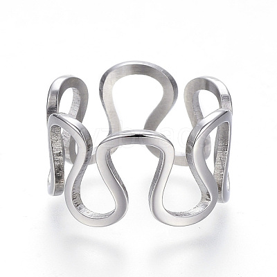 Tarnish Resistant 304 Stainless Steel Wide Band Rings RJEW-G081-29P-19mm-1