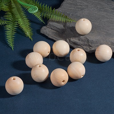 Unfinished Wood Beads WOOD-S651-6mm-LF-1