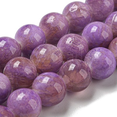 Dyed Natural White Jade Beads Strands G-F764-03B-1