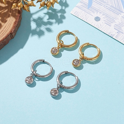 304 Stainless Steel Huggie Hoop Earrings EJEW-JE04449-1