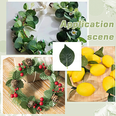 Polyester Artificial Leaf AJEW-WH0752-284B-1