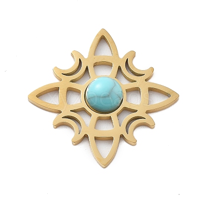 Synthetic Turquoise Pendants STAS-I327-14G-05-1