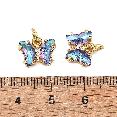 Brass Micro Pave Clear Cubic Zirconia Pendant ZIRC-P079-B01-01-1