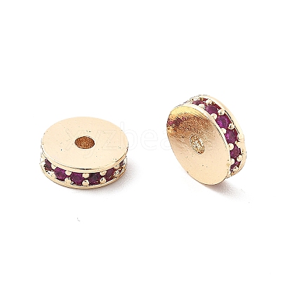 Brass Micro Pave Cubic Zirconia Beads KK-R216-15KCG-04-1