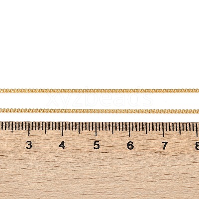 Long-Lasting Plated Brass Curb Chain Necklaces X-NJEW-K112-07G-NF-1