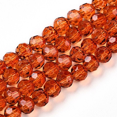 Baking Paint Transparent Glass Beads Strands DGLA-A035-T4mm-A04-1