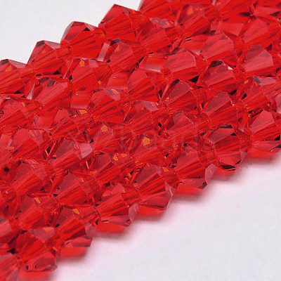Imitate Austrian Crystal Bicone Glass Beads Strands X-GLAA-F029-4x4mm-14-1