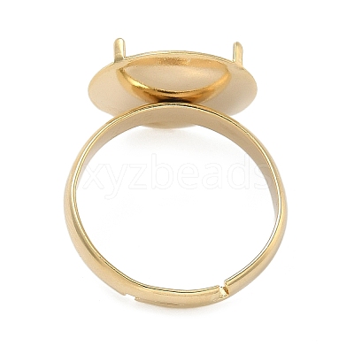 Adjustable Brass 4 Prong Ring Settings KK-K414-04D-G-1