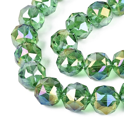 Electroplate Transparent Glass Beads Strands EGLA-ZX001-01A-02-1