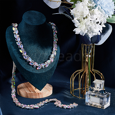 1 Yard(91.4cm) Iron Glass Rhinestone Strass Chains FIND-GF0002-38A-1