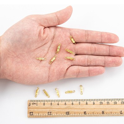 Brass Screw Clasps KK-N254-05G-NF-1