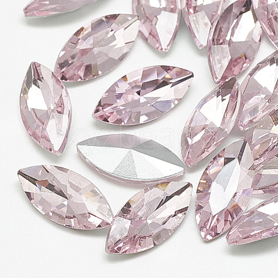Pointed Back Glass Rhinestone Cabochons RGLA-T083-9x18mm-10-1
