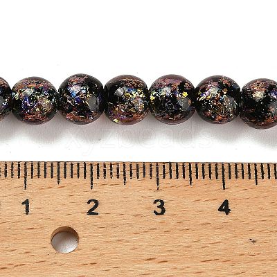 Handmade Dichroic Foil Glass Beads Strands DICH-U001-02J-1