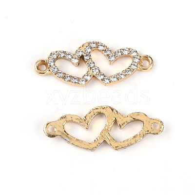 Alloy Crystal Rhinestone Links Connectors PALLOY-WH0086-52-1