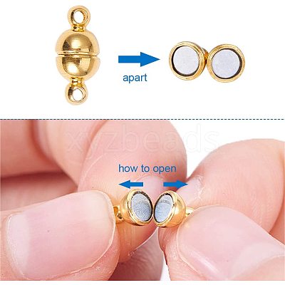 Brass Magnetic Clasps with Loops KK-PH0035-11-1