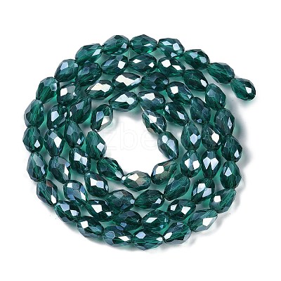 Transparent Electroplate Glass Beads Strands EGLA-N013-T10mm-B24-1