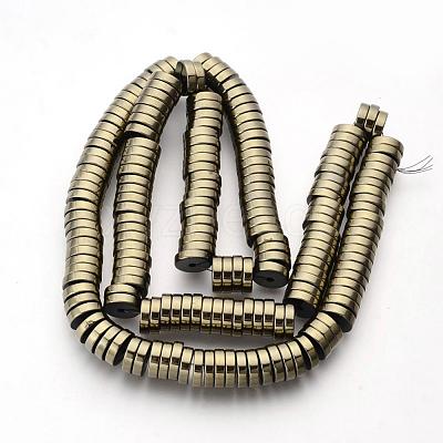 Electroplate Non-magnetic Synthetic Hematite Beads Spacers Strands G-Q486-74H-1