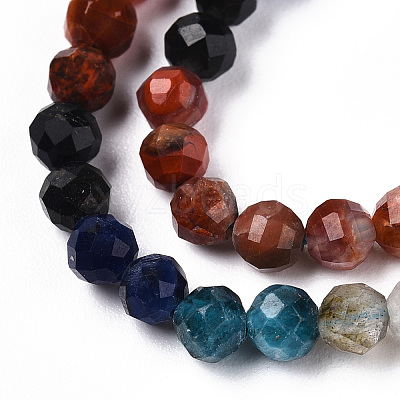 Natural & Synthetic Mixed Gemstone Beads Strands G-D080-A01-01-24-1