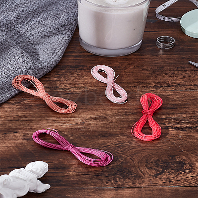 20M 4 Colors 2-Ply Round Waxed Cotton Thread Cords YC-LP0001-03A-1