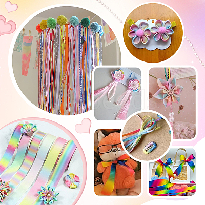 Polyester Grosgrain Ribbon OCOR-WH0105-090A-1