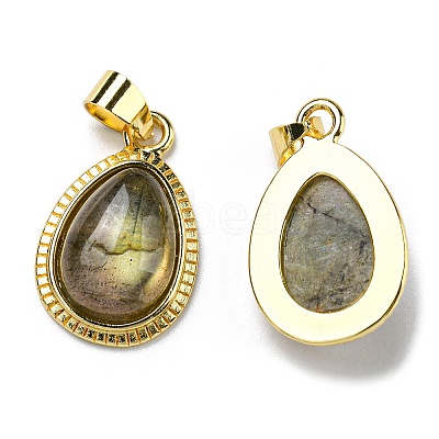 Natural Labradorite Pendants G-M405-05G-1