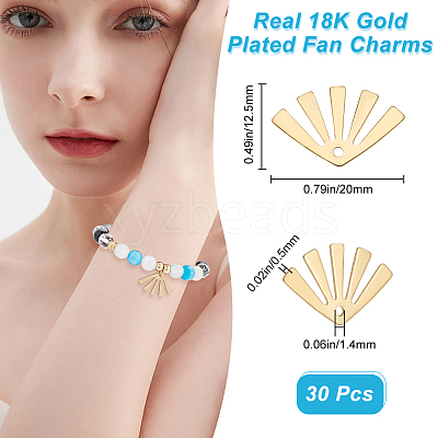 30Pcs Brass Pendants KK-BBC0011-18-1