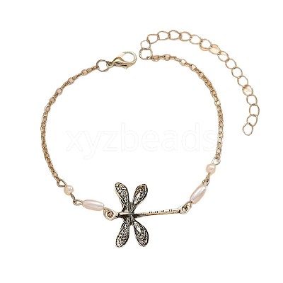 Dragonfly Alloy Link Chain Anklets for Women FS-WG88D05-01-1