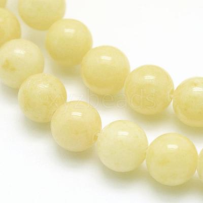 Natural Mashan Jade Round Beads Strands G-D263-8mm-XS06-1