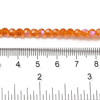 Electroplate Transparent Glass Beads Strands EGLA-A035-T4mm-L05-1