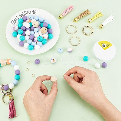 DIY Charm Keychain Wristlet Making Kit DIY-CA0004-51-1