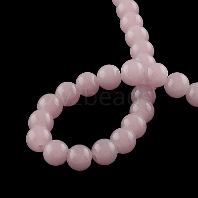 Imitation Jade Glass Beads Strands X-DGLA-S076-8mm-01-1