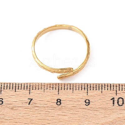 304 Stainless Steel Open Cuff Rings for Women RJEW-K309-12G-1