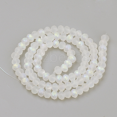 Electroplate Glass Beads Strands X-EGLA-S141-6mm-01E-1