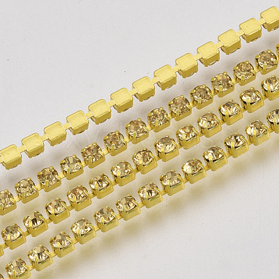 Electrophoresis Iron Rhinestone Strass Chains CHC-Q009-SS12-B09-1