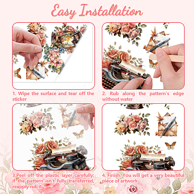 3 Sheets 3 Styles PVC Waterproof Decorative Stickers DIY-WH0404-278-1