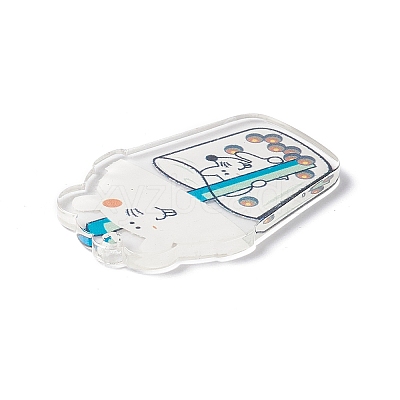 Transparent Printed Acrylic Pendants TACR-G042-01B-1