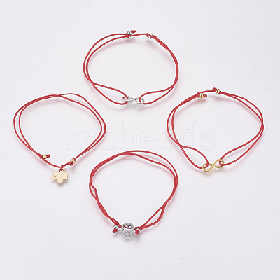 (Jewelry Parties Factory Sale)Adjustable Nylon Cord Multi-strand Bracelets BJEW-F354-27GP-01B-1