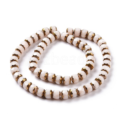 Electroplate Opaque Glass Beads Strands GLAA-P003-A04-1
