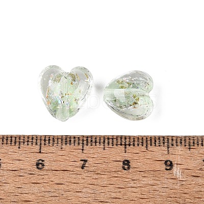 Handmade Foil Glass Beads FOIL-N029-09G-1