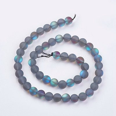 Synthetic Moonstone Beads Strands G-F430-02-8mm-1