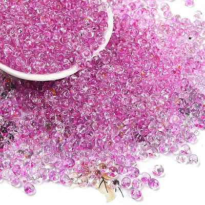 6/0 Spray Paint Fringe Glass Seed Beads SEED-H003-11J-1