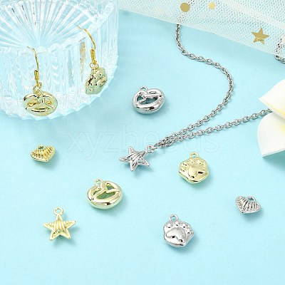 32Pcs 8 Styles Alloy Pendants FIND-CJ0004-20-1