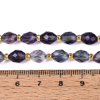 Natural Colorful Fluorite Beads Strands G-N342-35-8x6-11-1