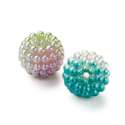 Imitation Pearl Acrylic Beads OACR-FS0001-28-1