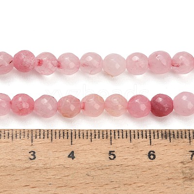 Natural Rose Quartz Dyed Beads Strands G-B046-07-6mm-01-1