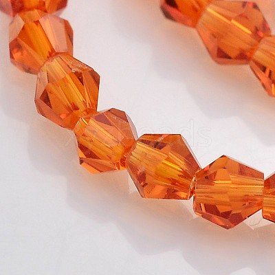 Faceted Bicone Glass Beads Strands X-EGLA-P017-4mm-06-1