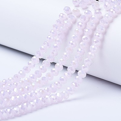 Electroplate Glass Beads Strands EGLA-A034-J1mm-B04-1